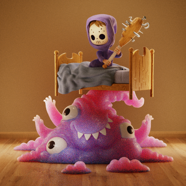Blender Open Data, monster scene, GPU render